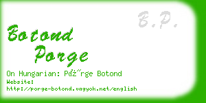 botond porge business card